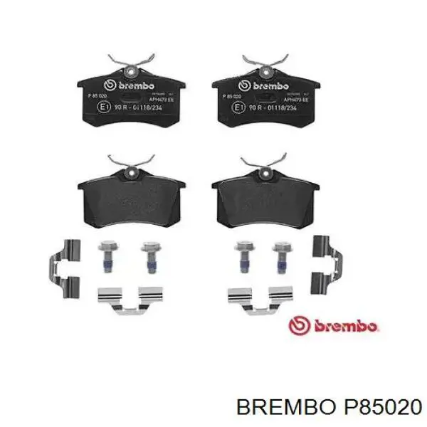 Задние тормозные колодки P85020 Brembo