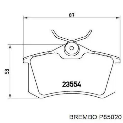 Купить P85020 Brembo Колодки тормозные задние, дисковые