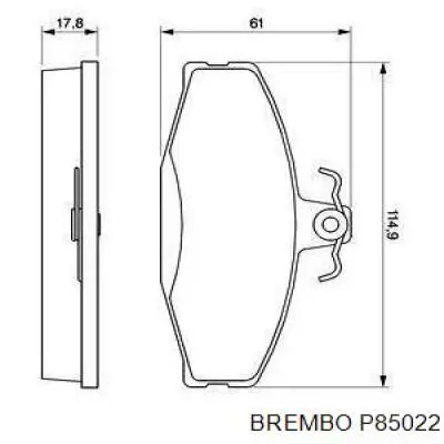 P85022 Brembo Колодки передние