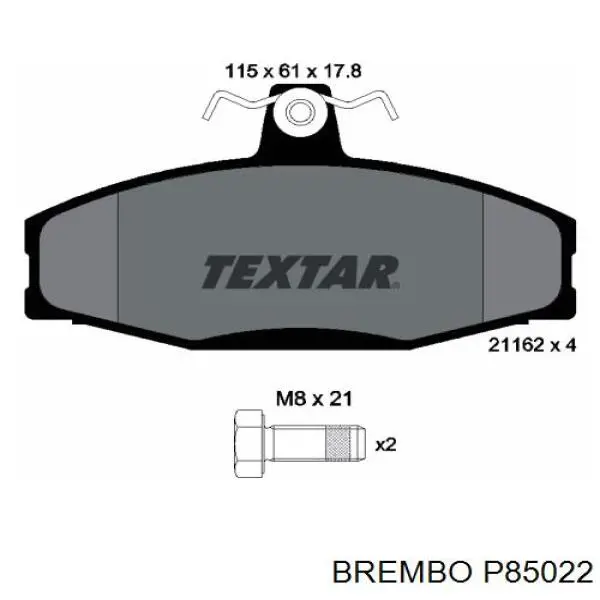 Колодки Brembo P85022 цена, от 17.25 USD