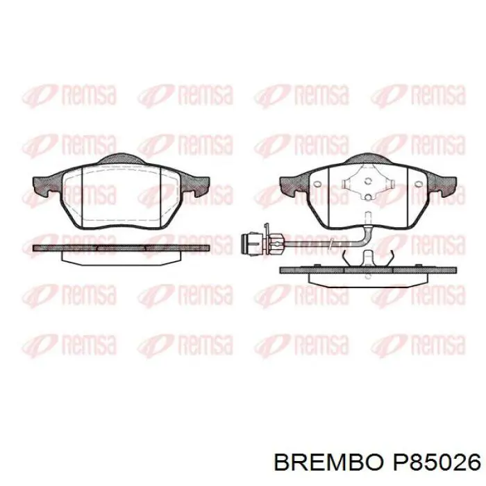 Тормозные колодки Brembo P85026
