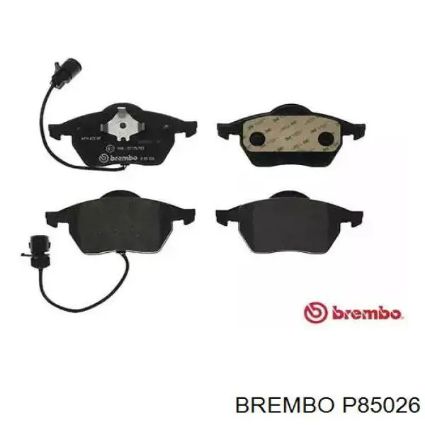P85026 Brembo колодки тормозные передние дисковые