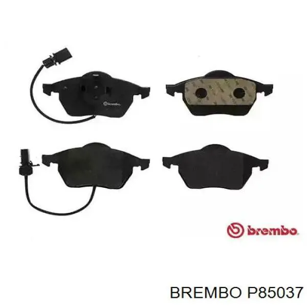 P85037 Brembo колодки тормозные передние дисковые