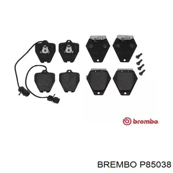 P85038 Brembo колодки тормозные передние дисковые
