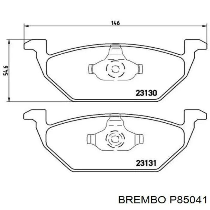Передние тормозные колодки P85041 Brembo