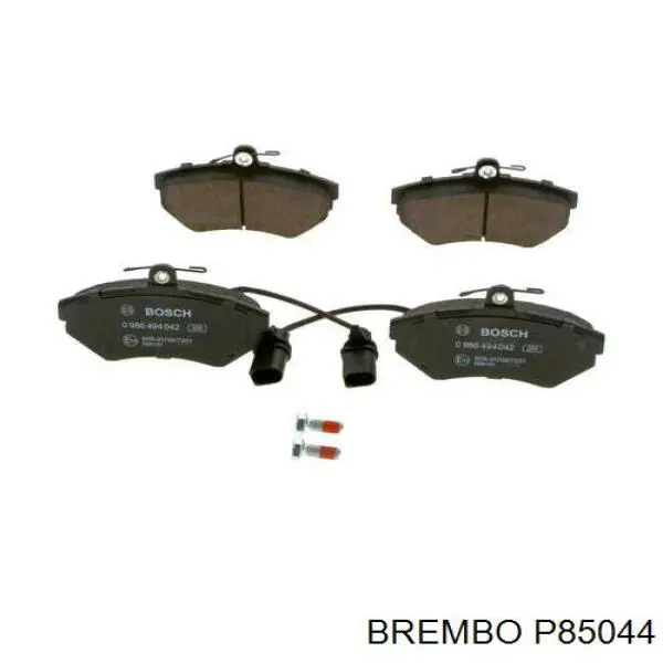P85044 Brembo колодки тормозные передние дисковые