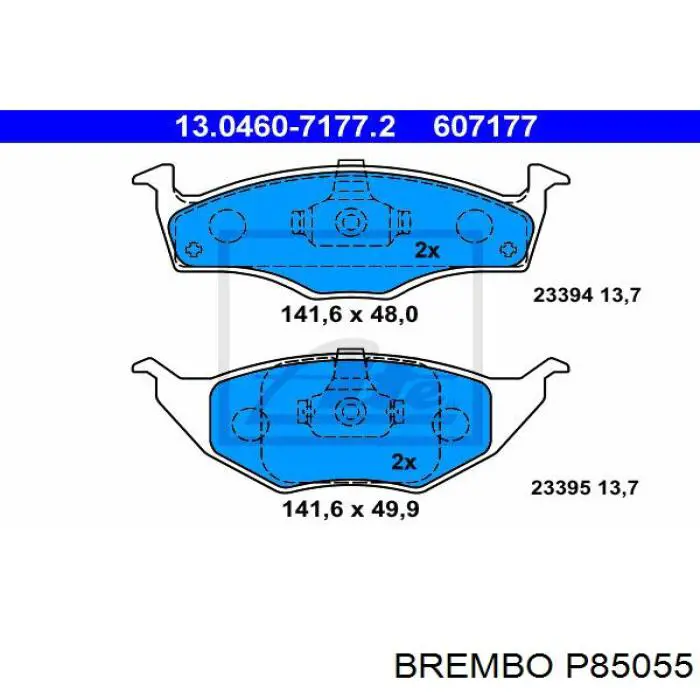 Pastillas de freno delanteras P85055 Brembo