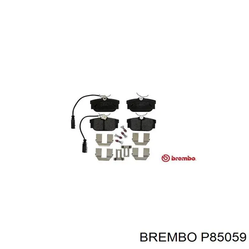 P85059 Brembo колодки тормозные задние дисковые