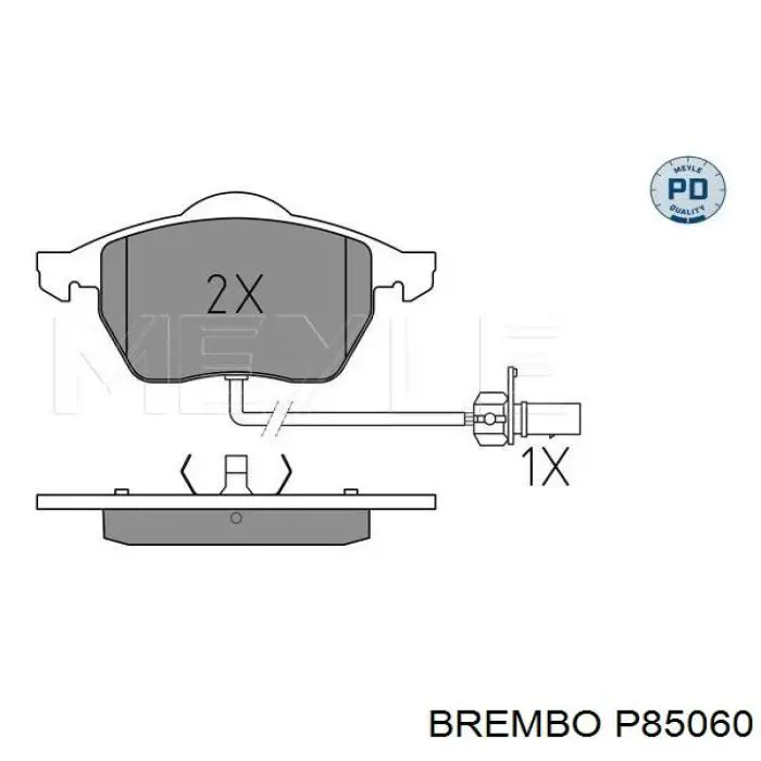 Купить P85060 Brembo Колодки тормозные