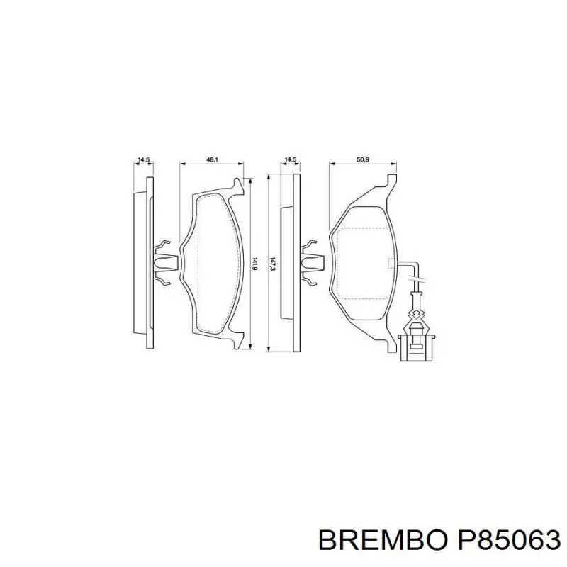 Купить P85063 Brembo Колодки тормозные