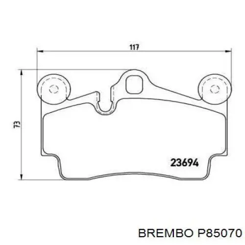 Колодки дисковые  Brembo P85070 цена, от 57.34 USD