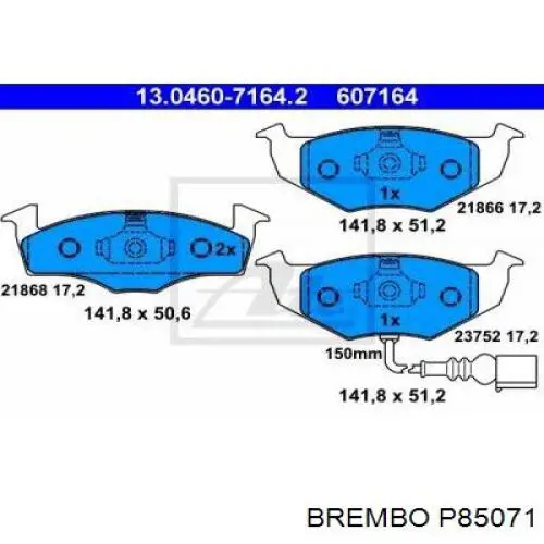 Колодки Brembo P85071 цена, от 26.86 USD