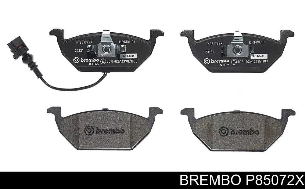 Передние тормозные колодки P85072X Brembo