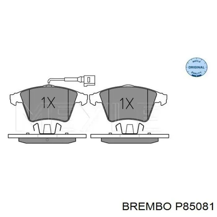 P85081 Brembo Колодки передние