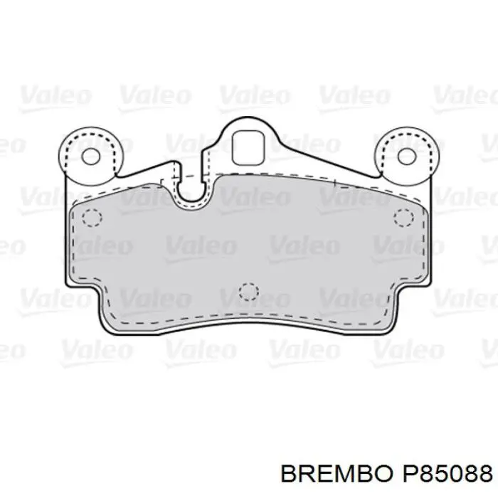 Купить P85088 Brembo Колодки тормозные задние, дисковые