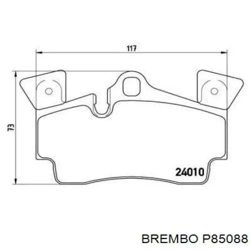 Задние тормозные колодки P85088 Brembo