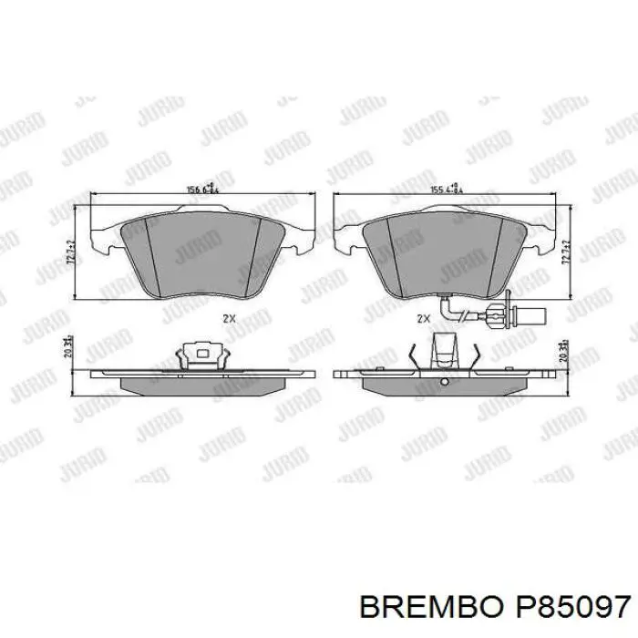 Колодки Brembo P85097 цена, от 60.48 USD