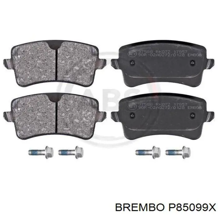 Купить P85099X Brembo Колодки тормозные задние, дисковые