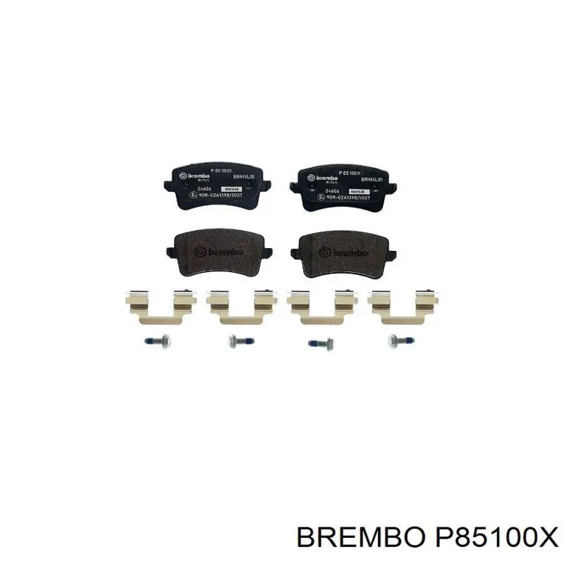 P85100X Brembo Колодки тормозные дисковые комплект
