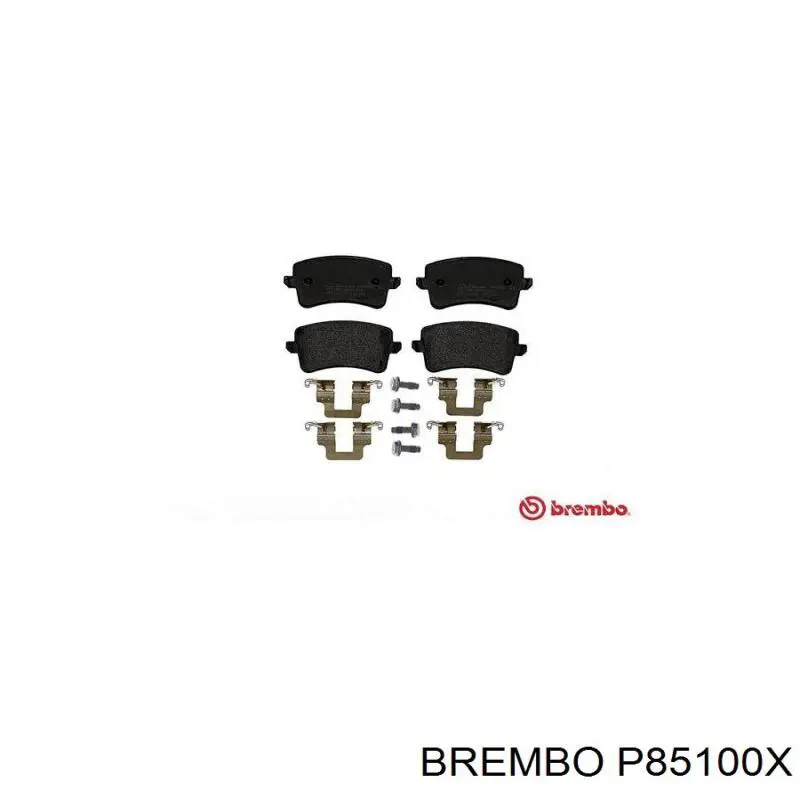 Купить P85100X Brembo Колодки тормозные задние, дисковые