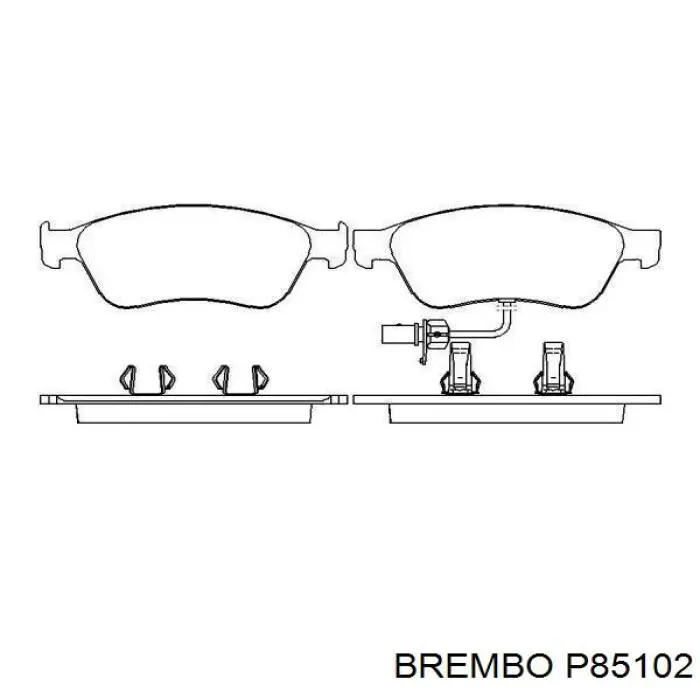 Передние тормозные колодки P85102 Brembo