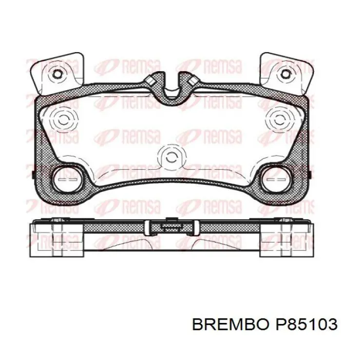 Купить P85103 Brembo Колодки тормозные задние, дисковые