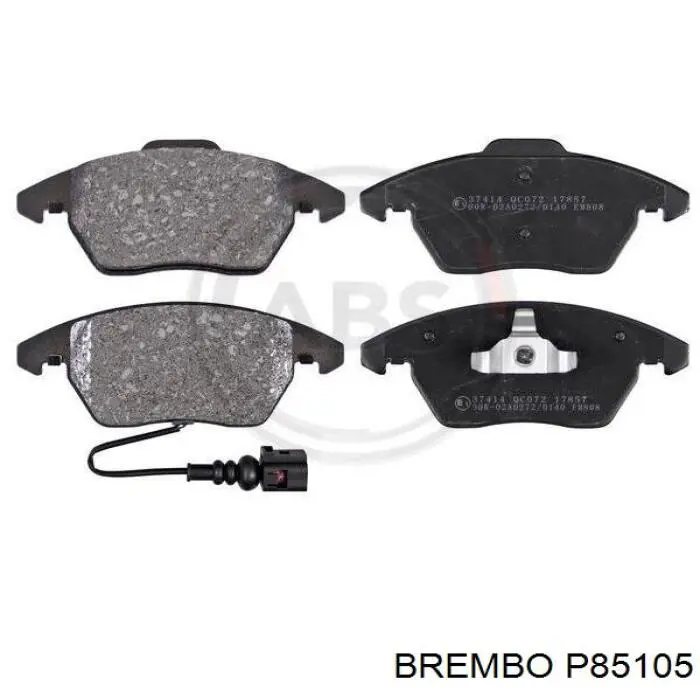 P85105 Brembo колодки тормозные передние дисковые