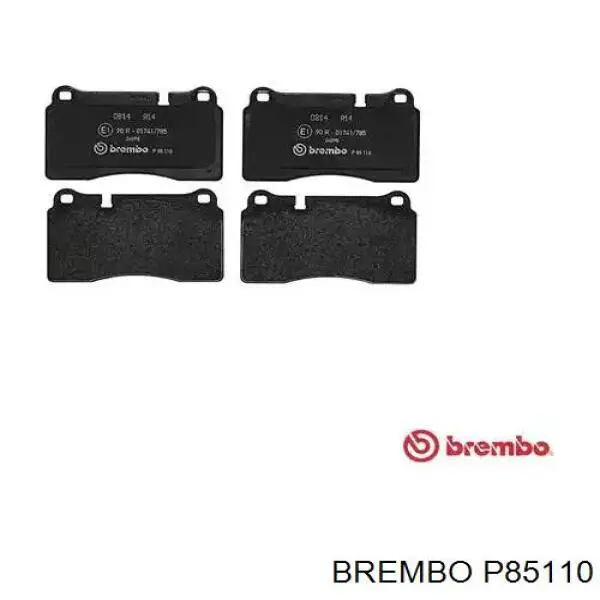P85110 Brembo колодки тормозные передние дисковые