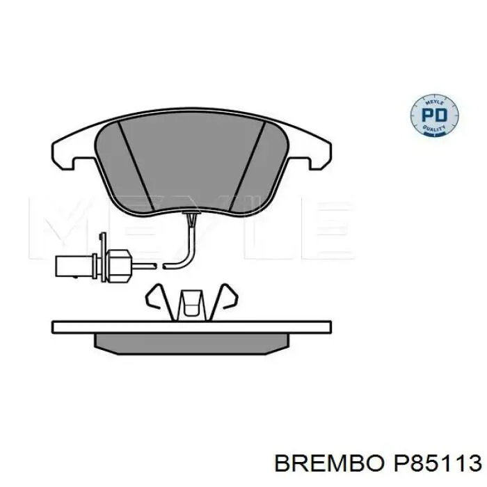 Купить P85113 Brembo Колодки тормозные