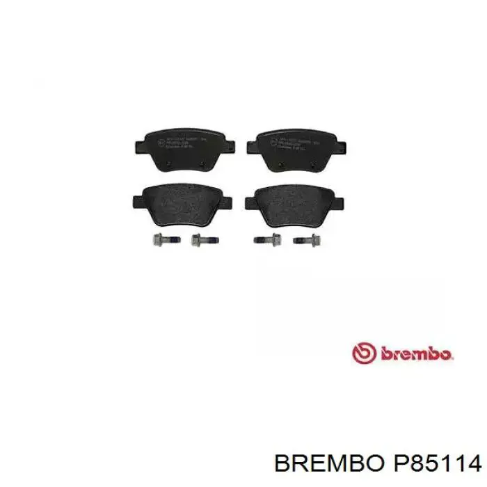 P85114 Brembo колодки тормозные задние дисковые