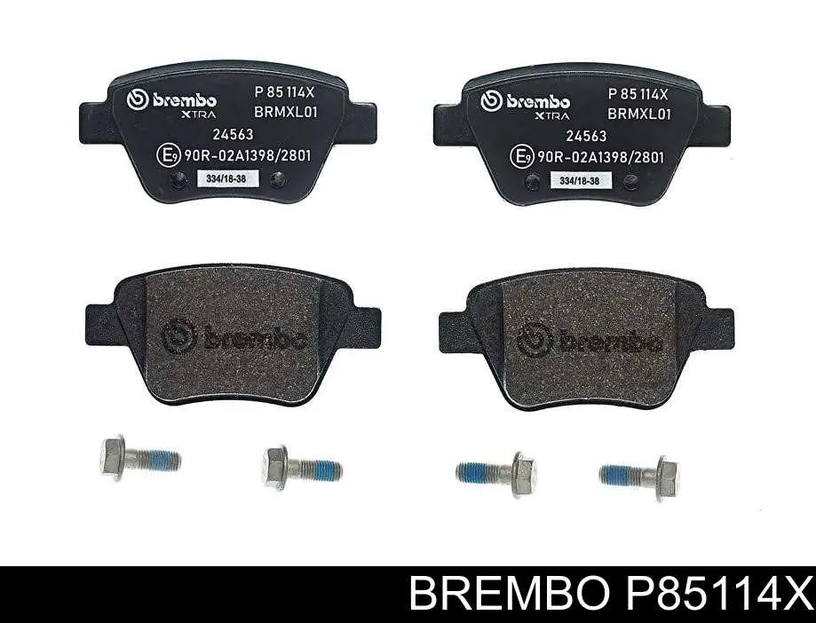 P85114X Brembo sapatas do freio traseiras de disco