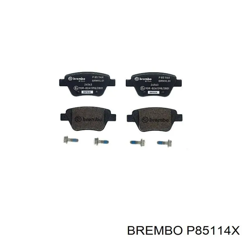 Купить P85114X Brembo Колодки тормозные задние, дисковые