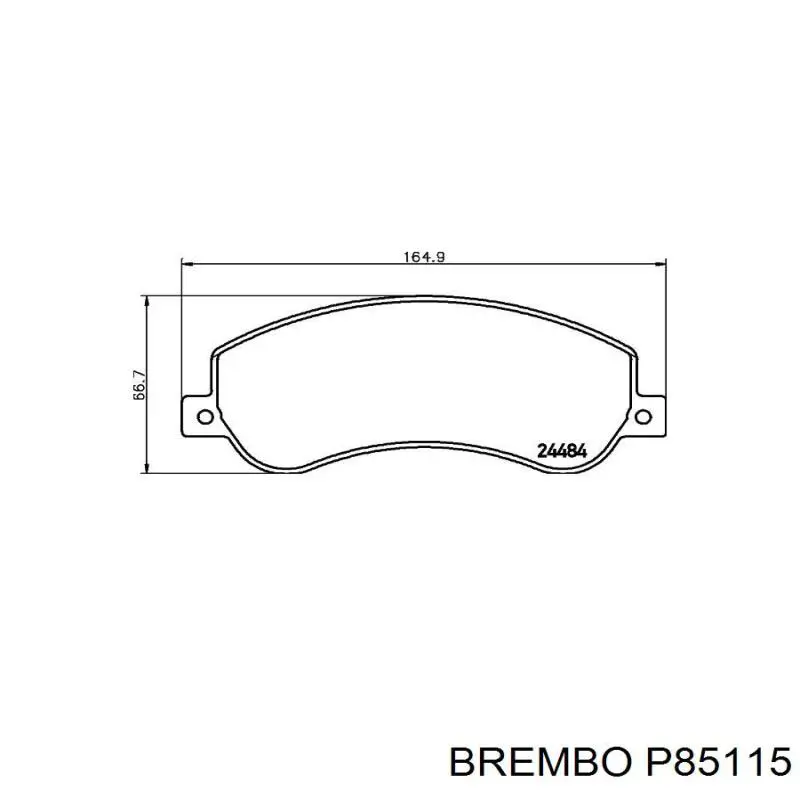 P85115 Brembo Колодки передние
