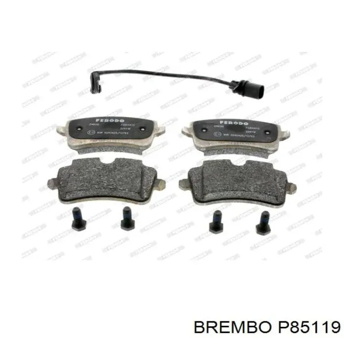 Купить P85119 Brembo Колодки тормозные задние, дисковые