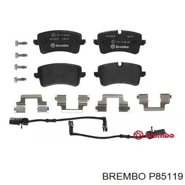 Задние тормозные колодки P85119 Brembo