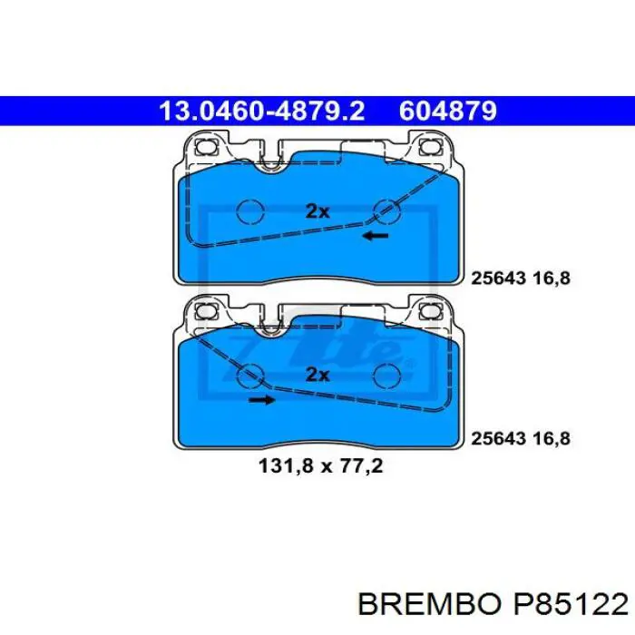 Колодки Brembo P85122 цена, от 69.63 USD