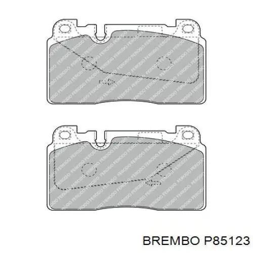 P85123 Brembo Колодки передние