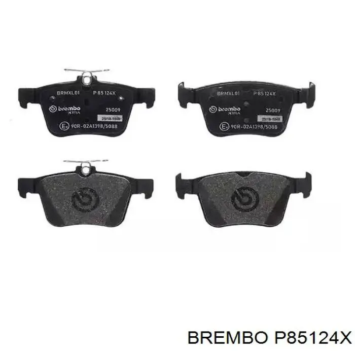 Задние тормозные колодки P85124X Brembo