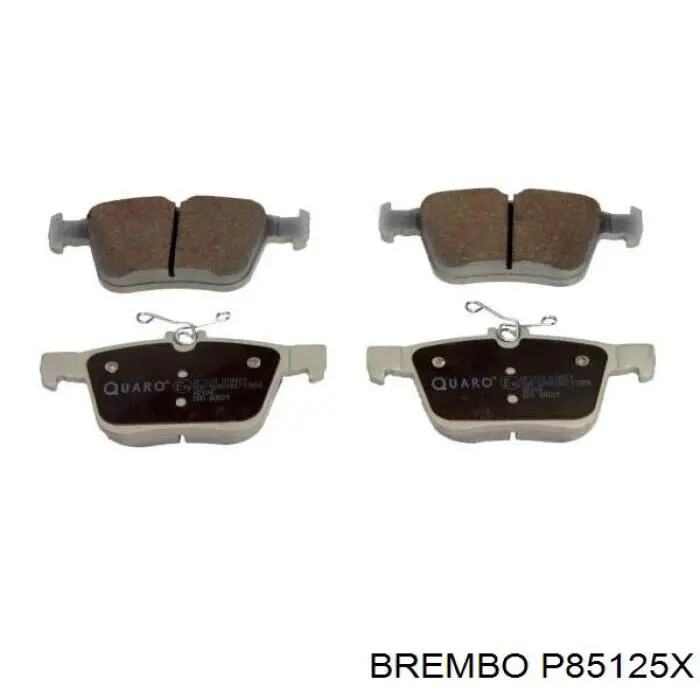 Купить P85125X Brembo Колодки тормозные задние, дисковые