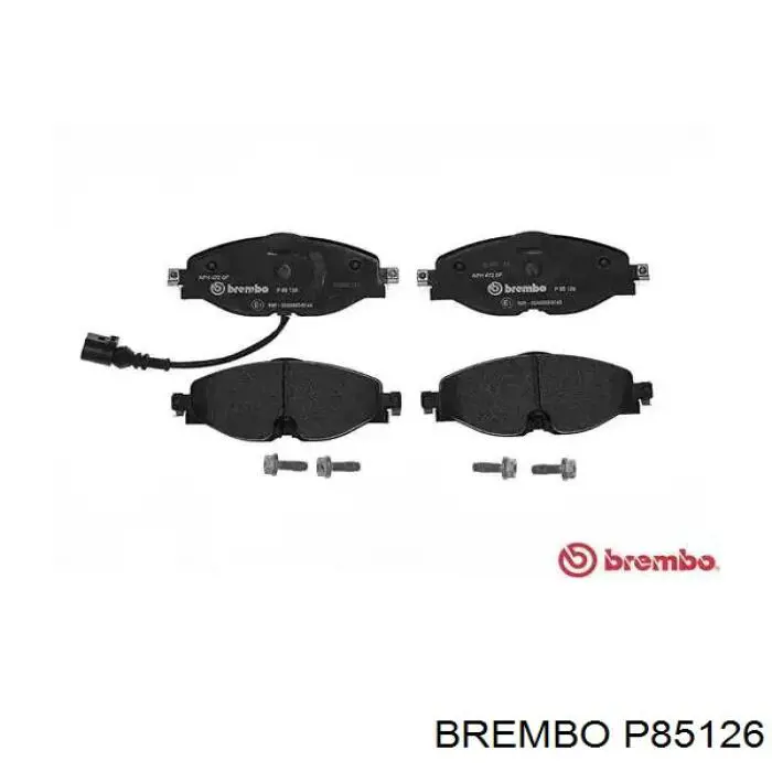 P85126 Brembo колодки тормозные передние дисковые