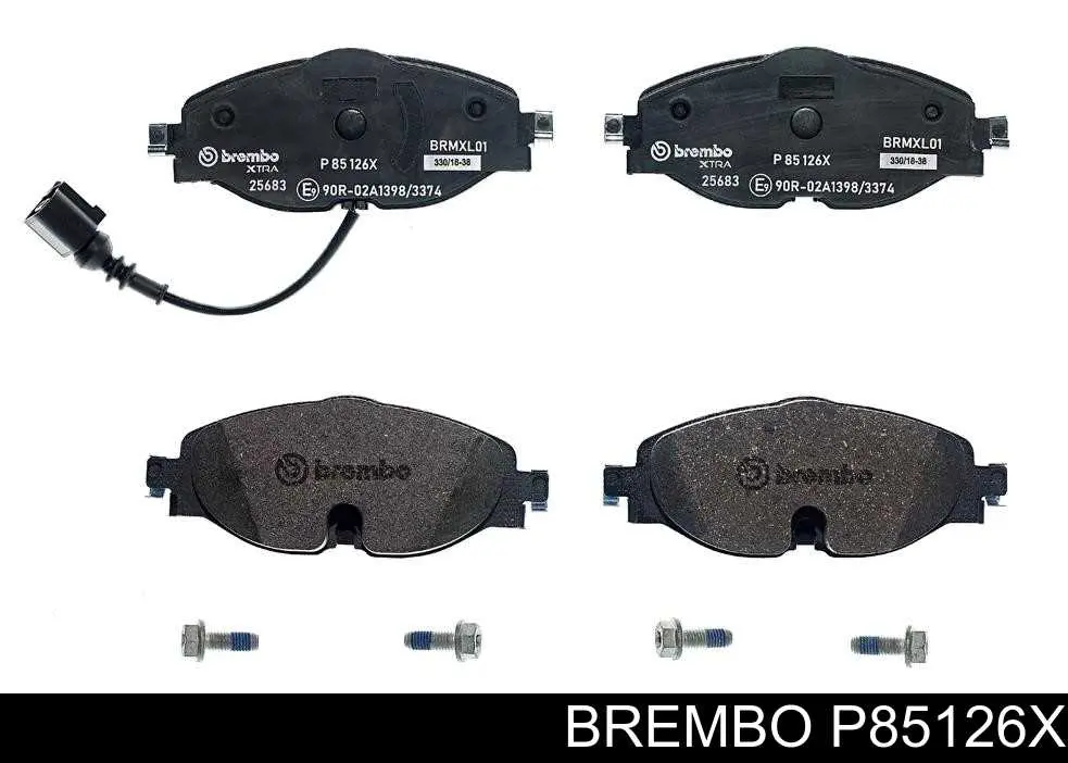 P85126X Brembo передние тормозные колодки