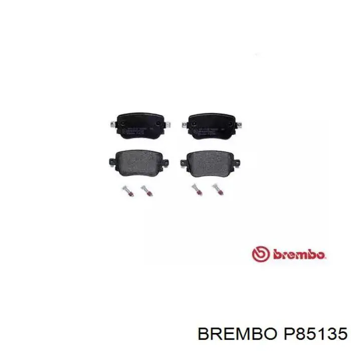 P85135 Brembo колодки тормозные задние дисковые