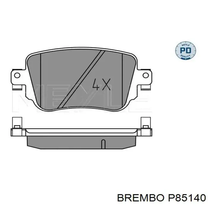 P85140 Brembo Колодки тормозные дисковые комплект