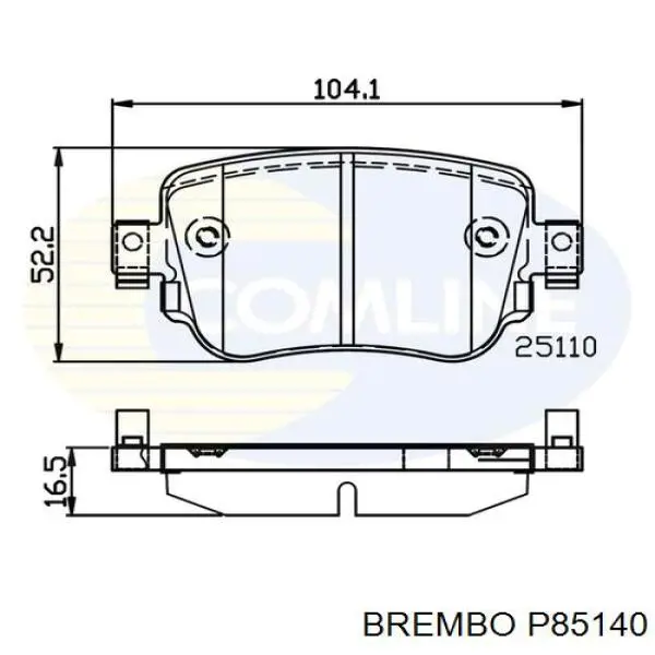 Задние тормозные колодки P85140 Brembo