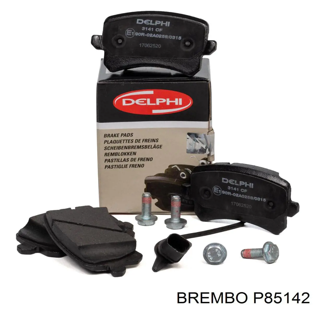 P85142 Brembo sapatas do freio traseiras de disco