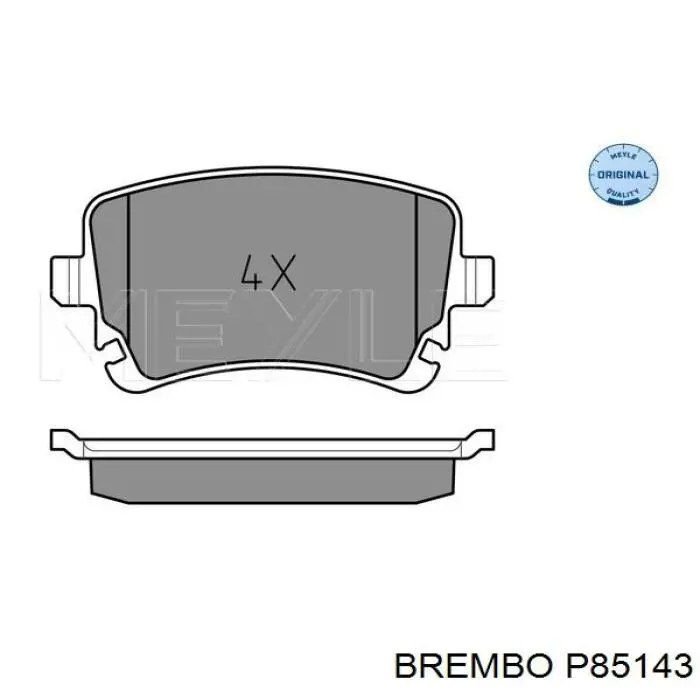 Задние тормозные колодки P85143 Brembo