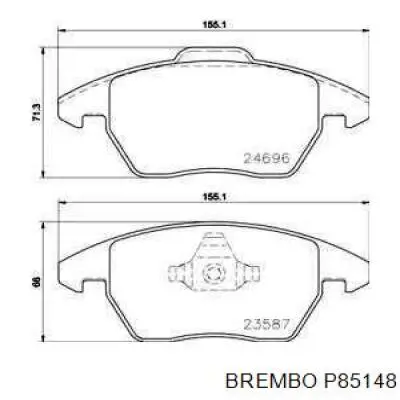 Передние тормозные колодки P85148 Brembo