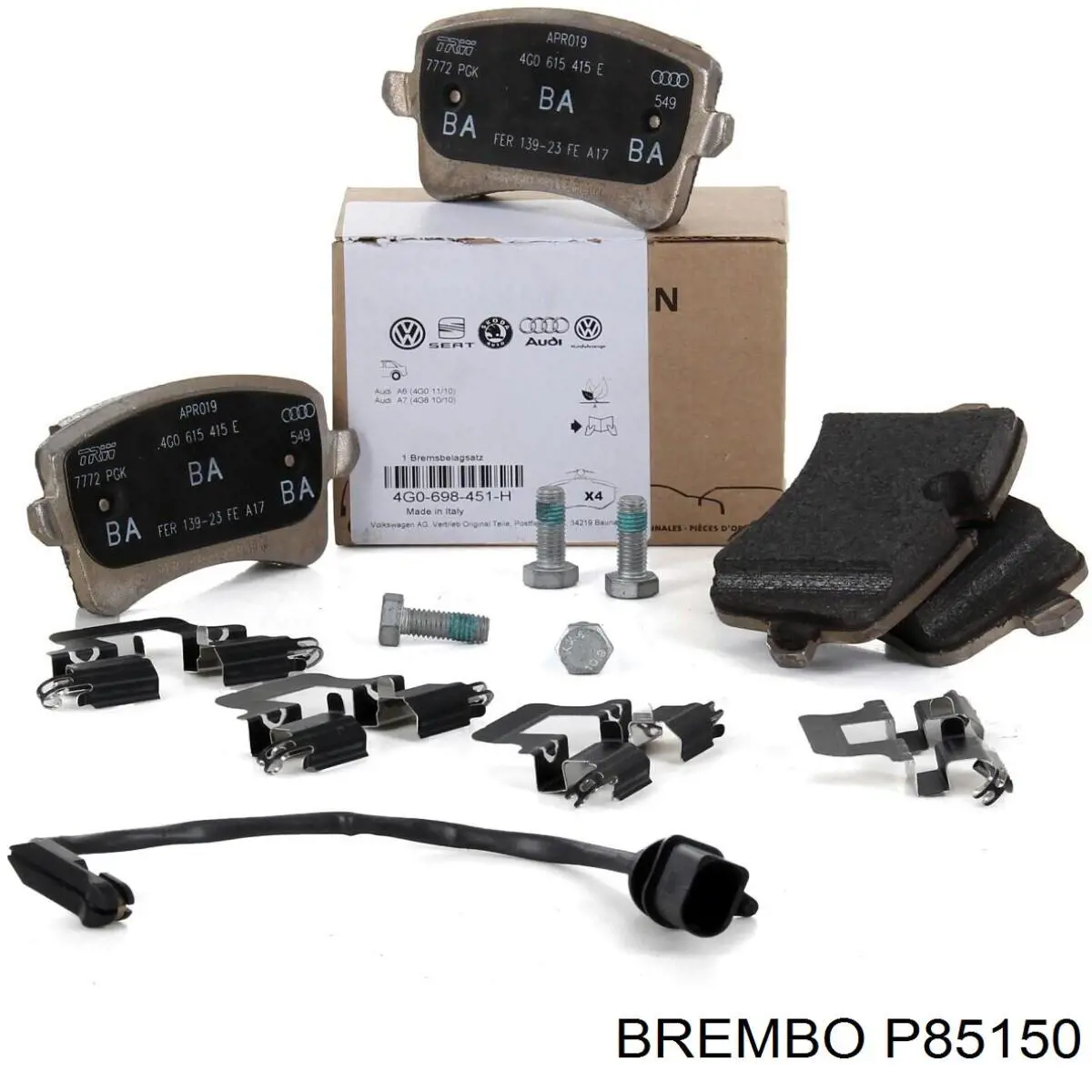 P85150 Brembo Колодки тормозные дисковые комплект
