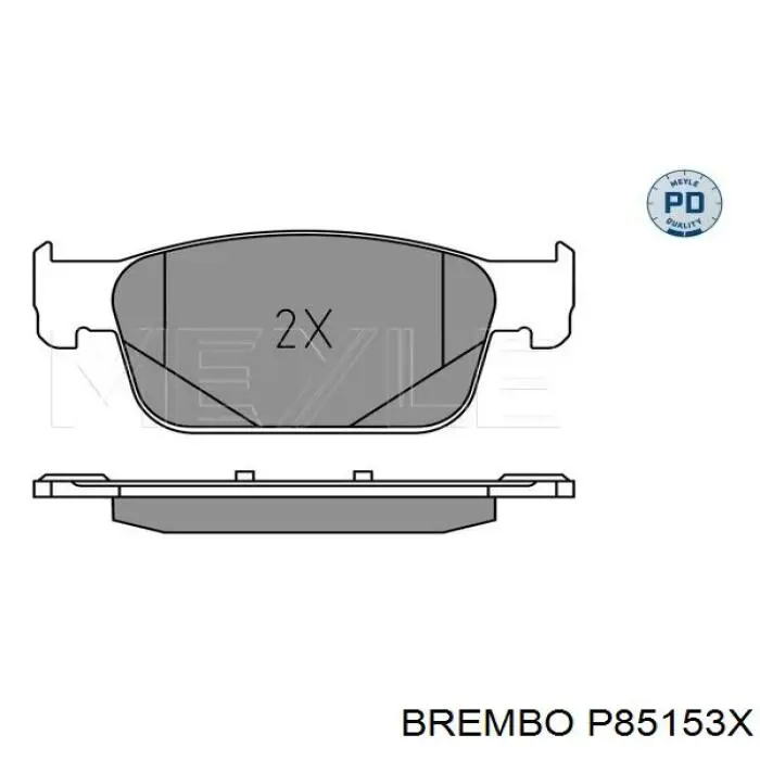 P85153X Brembo sapatas do freio dianteiras de disco