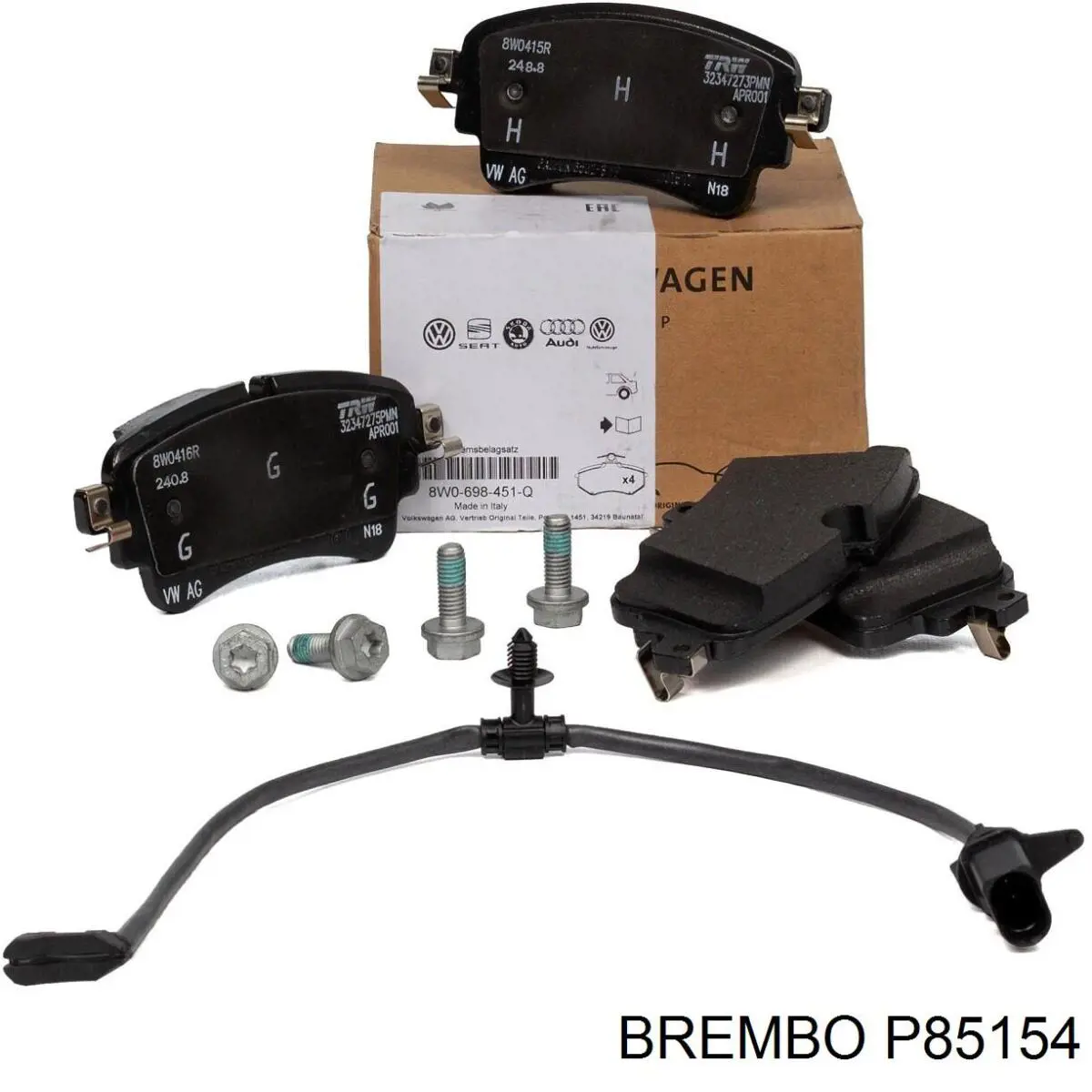 Купить P85154 Brembo Колодки тормозные задние, дисковые